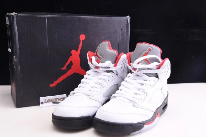 One Kick Red Retro Silver Fire (2020) Air Jordan 5 Tongue DA1911-102 0811